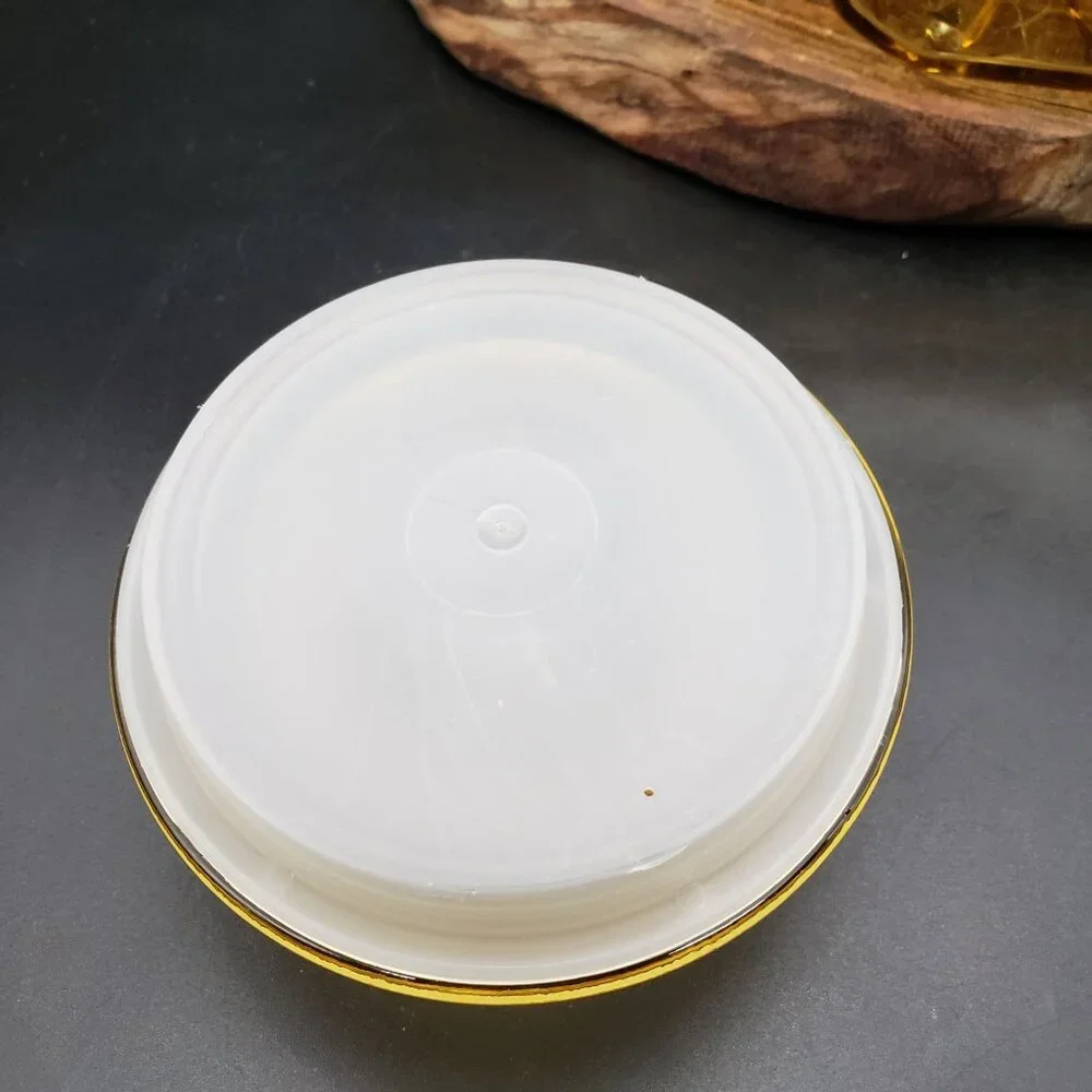Vintage Federal Glass Show Off Amber Large Canister w Lid 8 7/8”